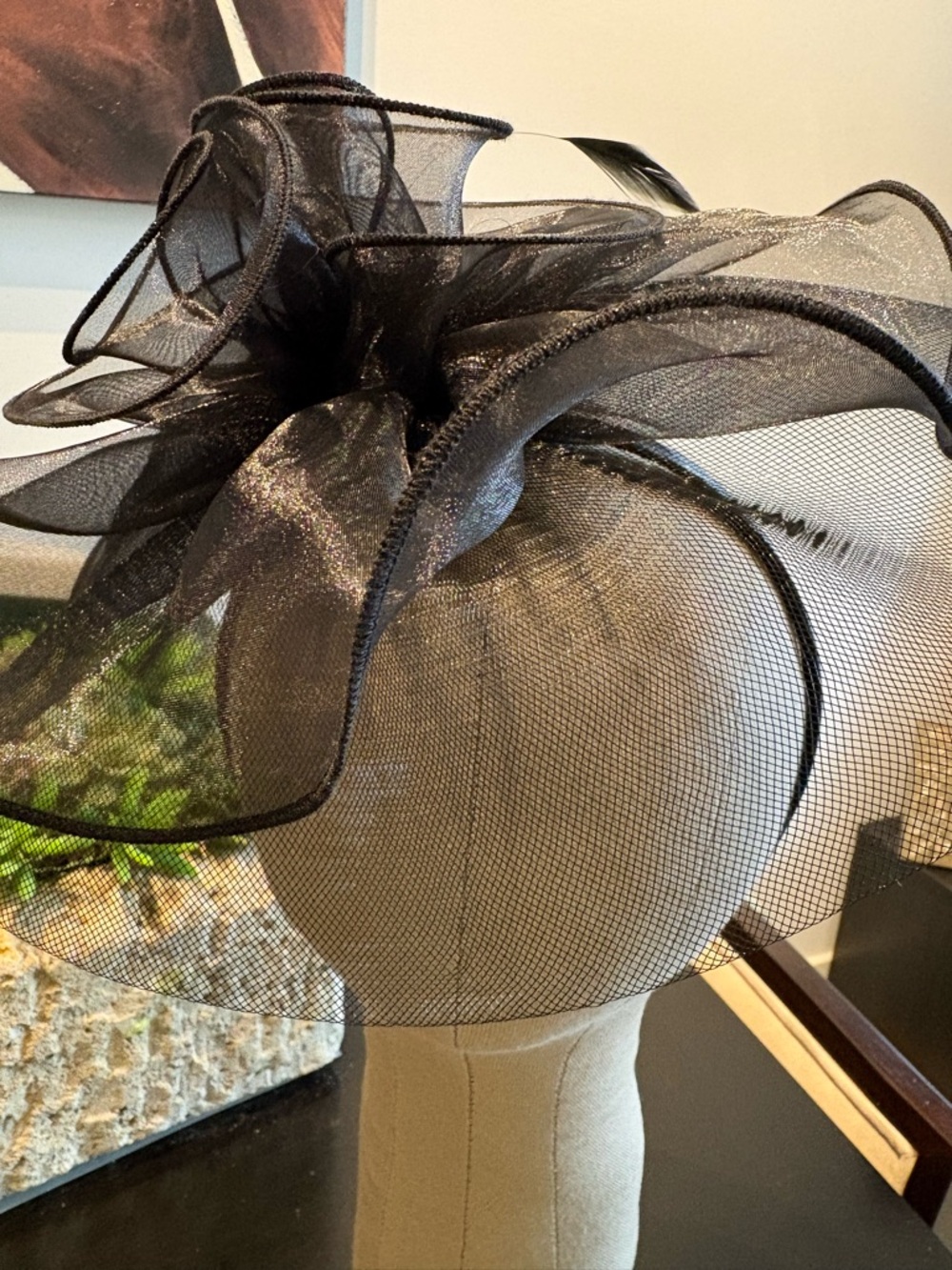 Elegant Black Mesh Fascinator Hat - Women's Formal Headpiece
